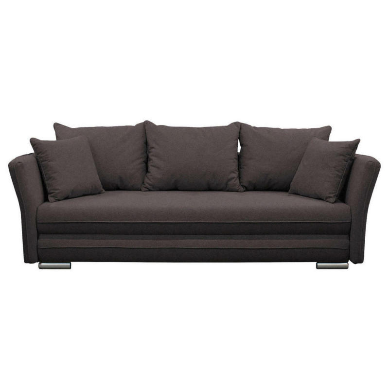 Schlafsofa in Webstoff Dunkelbraun