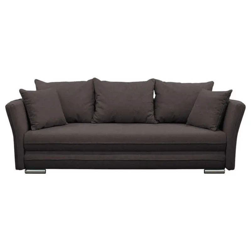 Schlafsofa in Webstoff Dunkelbraun