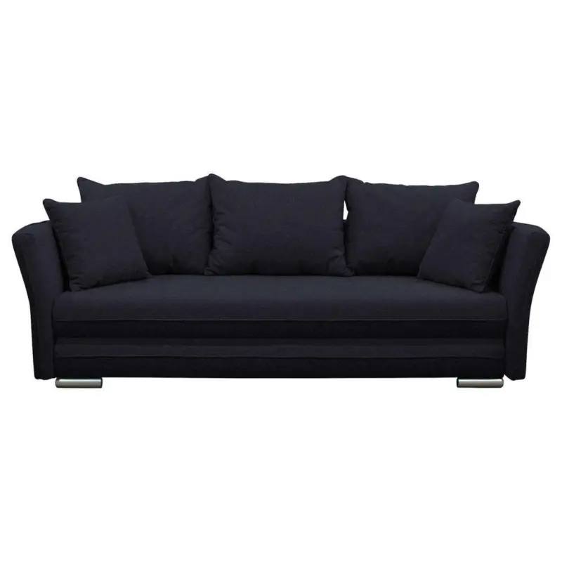 Schlafsofa in Webstoff Schwarz
