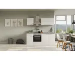 Hornbach Küchenblock Flex Well Varo weiß/weiß 210 cm inkl. Einbaugeräte 12365
