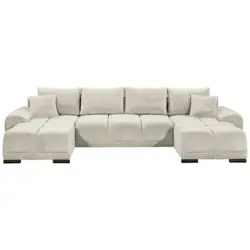 Wohnlandschaft in Mikrovelours Grau