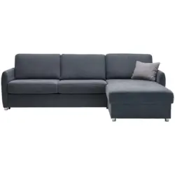 Ecksofa in Flachgewebe Grau