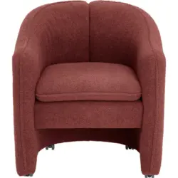 Sessel in Flachgewebe Bordeaux