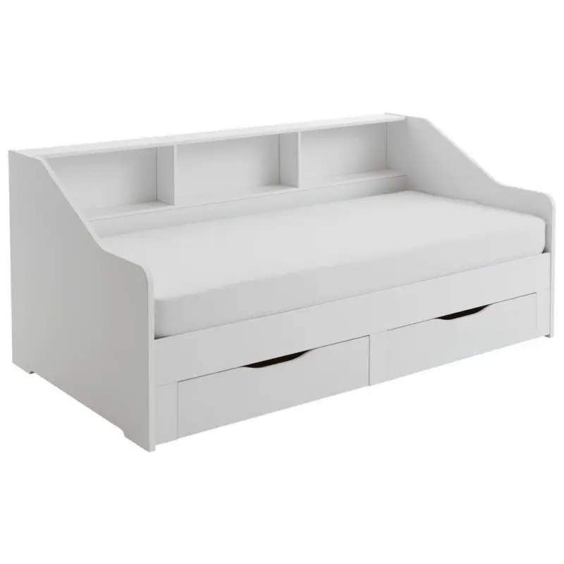 Ausziehbett 90/200 cm in Weiß