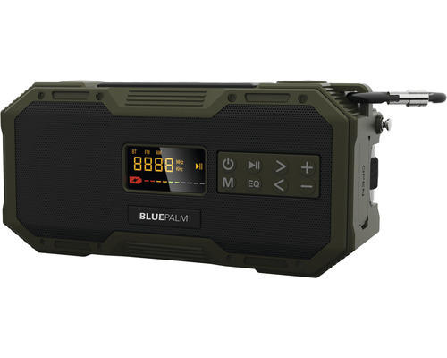 Outdoor-Kurbelradio BLUEPALM mit Solarmodul 7 W Klasse IPX5