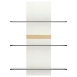 Wandboard in 65/88/23 cm Weiß, Wildeiche