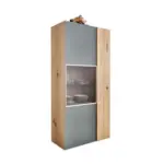 XXXLutz Lauterach - Ihr Möbelhaus bei Bregenz Vitrine in furniert, mehrschichtige Massivholzplatte (Tischlerplatte) Wildeiche Grau, Eichefarben
