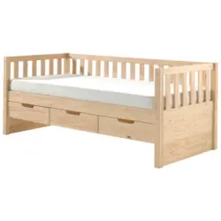 Stauraumbett 90/200 cm in Kieferfarben