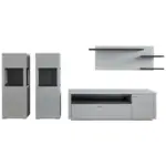 XXXLutz Lauterach - Ihr M&ouml;belhaus bei Bregenz Wohnwand 331,3/171,6/50,2 cm in Grau, Schwarz