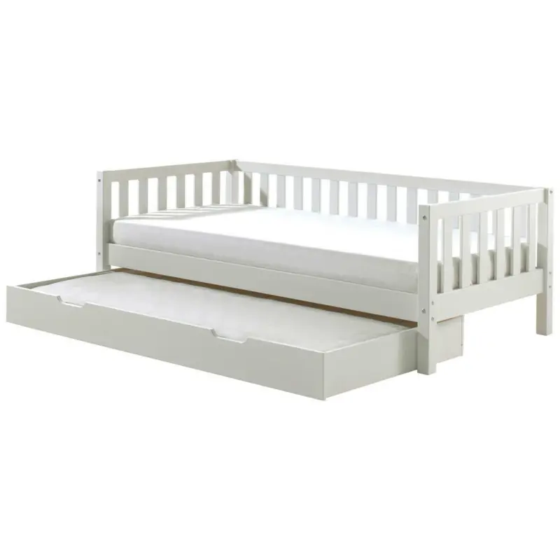 Ausziehbett 90/200 cm in Wei&szlig;