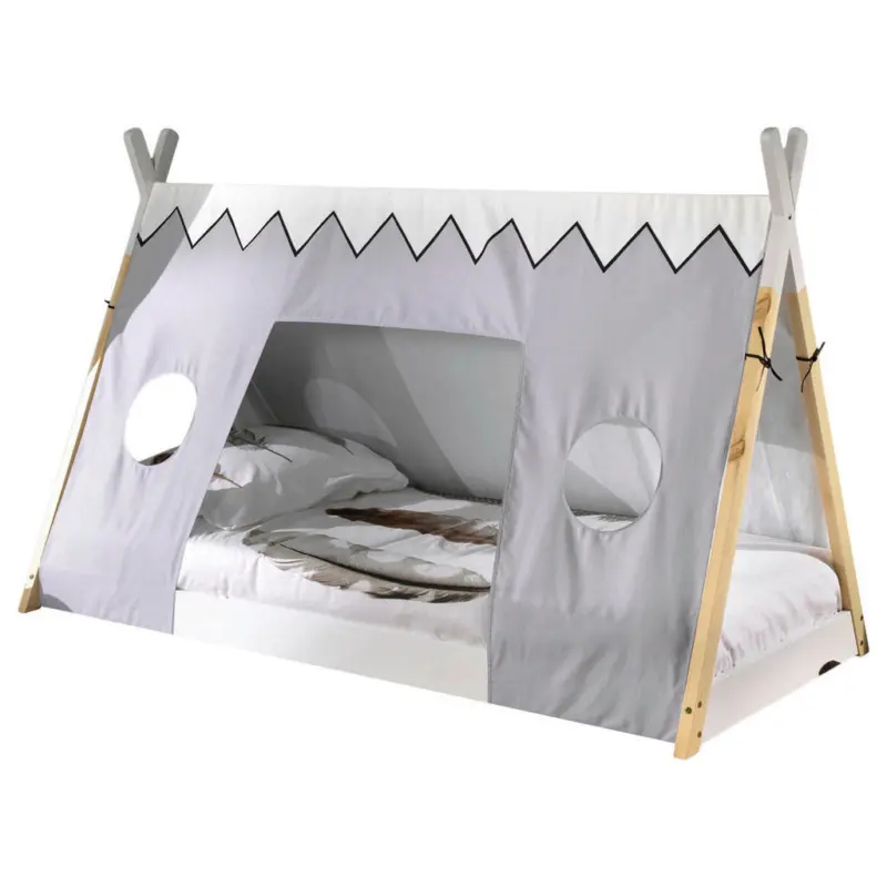 Hausbett 90/200 cm in Naturfarben, Weiß