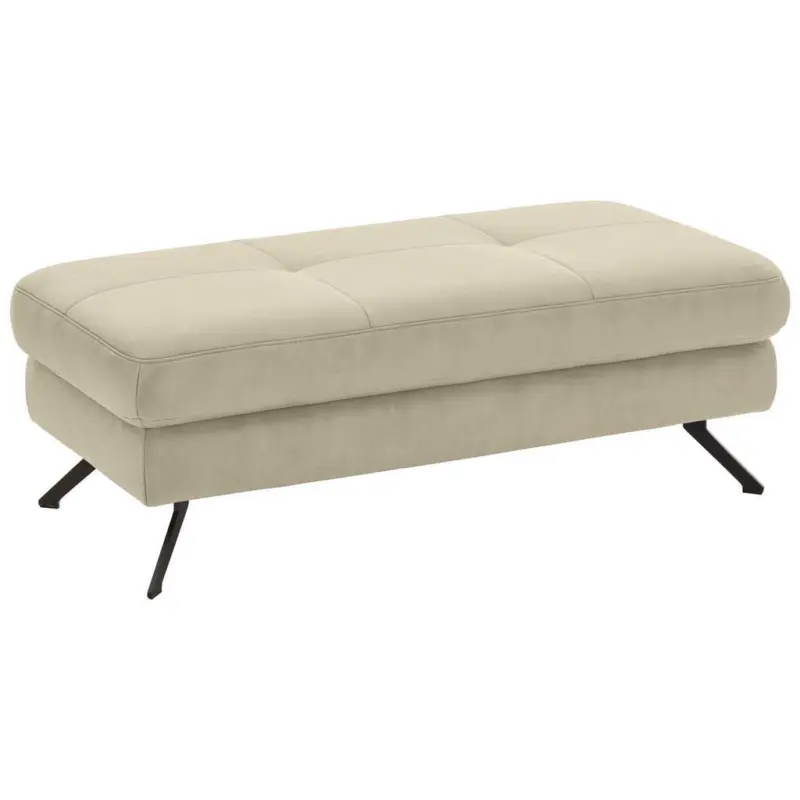 Hocker in Textil Beige