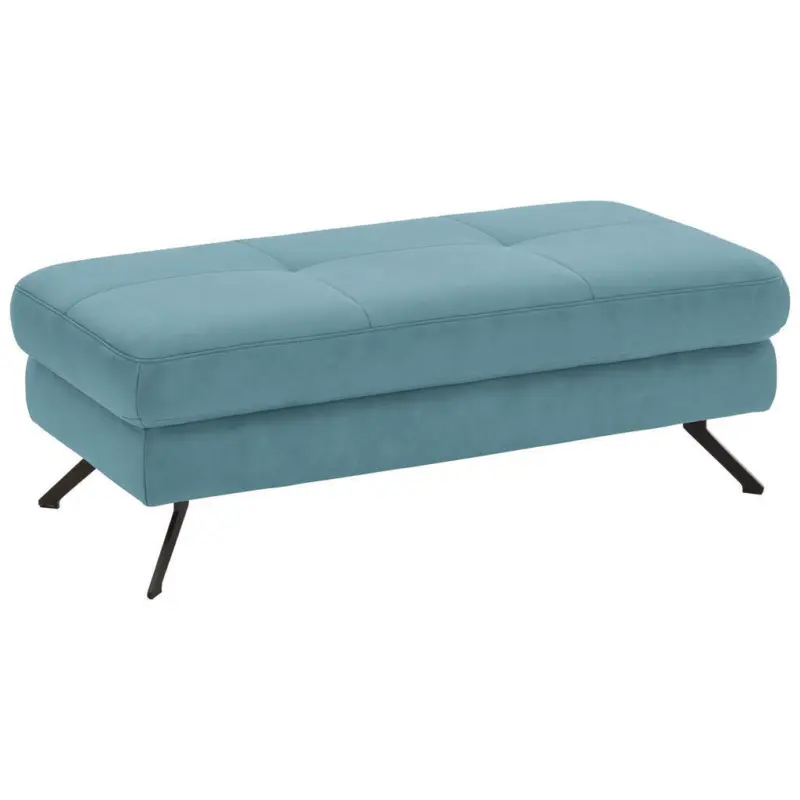 Hocker in Textil Blau