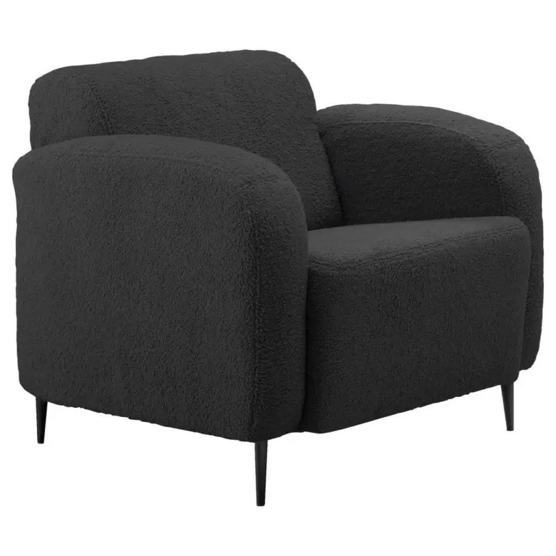Sessel in Teddystoff Anthrazit
