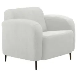 Sessel in Teddystoff Weiß