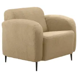 Sessel in Teddystoff Creme