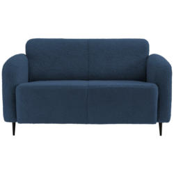 Zweisitzer-Sofa in Teddystoff Blau