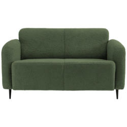 Zweisitzer-Sofa in Teddystoff Dunkelgrün