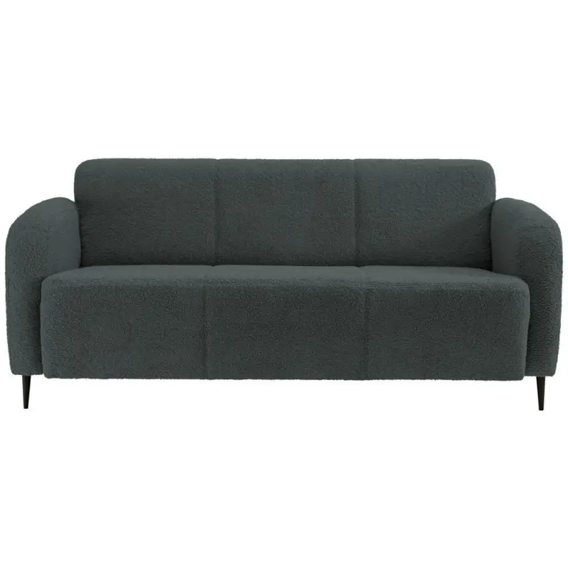Dreisitzer-Sofa in Teddystoff Anthrazit