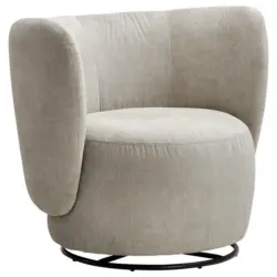 Sessel in Flachgewebe Sandfarben