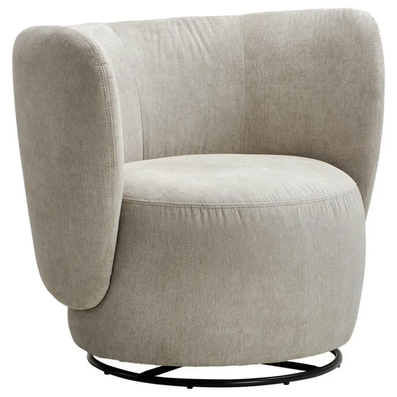 Sessel in Flachgewebe Sandfarben