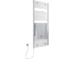 Hornbach Elektrischer Handtuchwärmer SCHULTE Europa Heizstab links 60 x 153,5 cm 600 W mit Schukostecker weiß