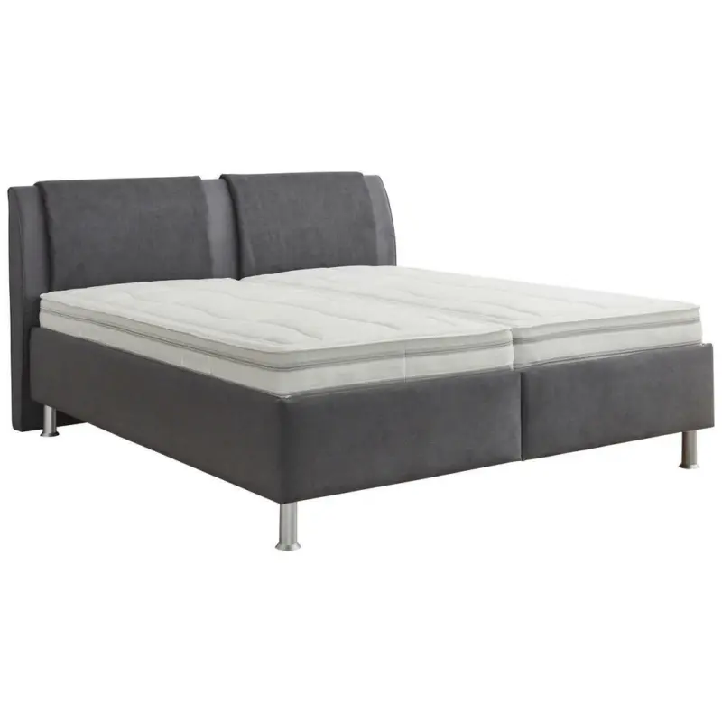 Polsterbett 180/200 cm in Anthrazit, Grau