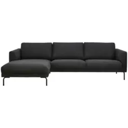 Ecksofa in Struktur Anthrazit