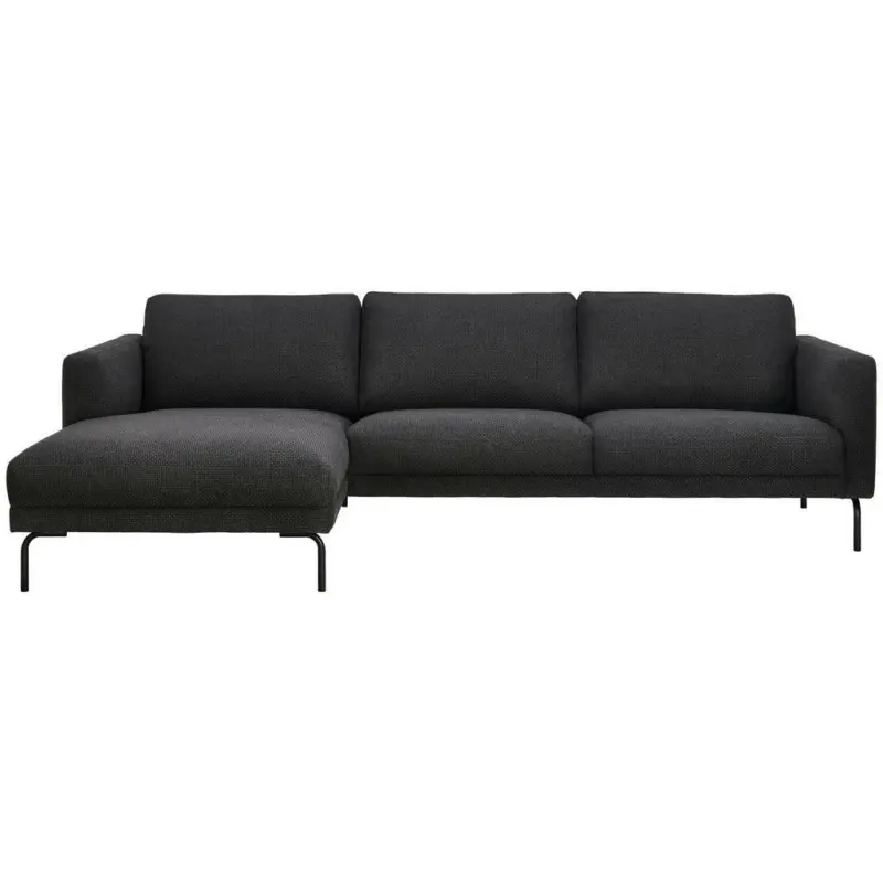Ecksofa in Struktur Anthrazit