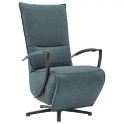 Relaxsessel in Textil Blau, Schwarz