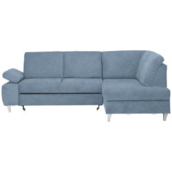 Ecksofa in Flachgewebe Blau