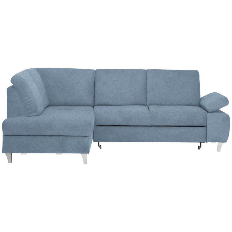 Ecksofa in Flachgewebe Blau