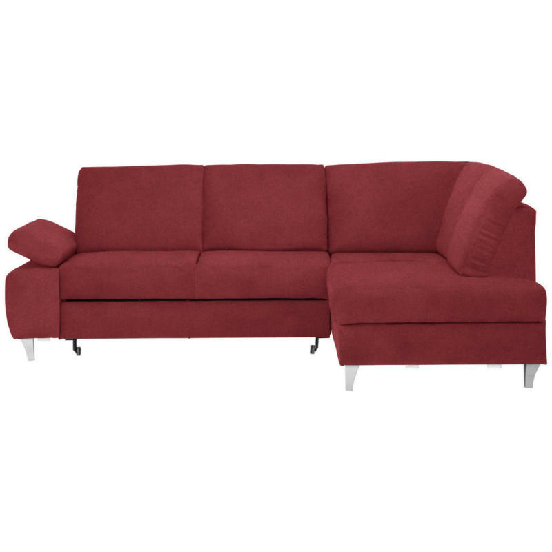 Ecksofa in Flachgewebe Rot