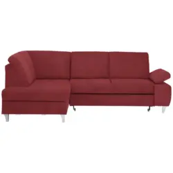 Ecksofa in Flachgewebe Rot
