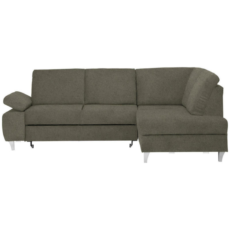 Ecksofa in Flachgewebe Braun