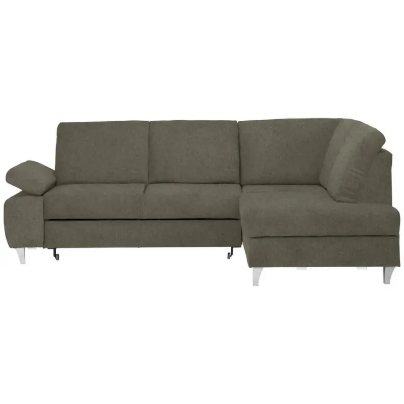 Ecksofa in Flachgewebe Braun