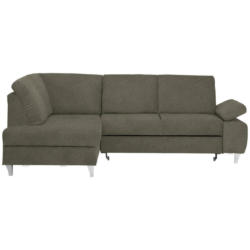 Ecksofa in Flachgewebe Braun