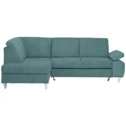 Ecksofa in Flachgewebe Türkis