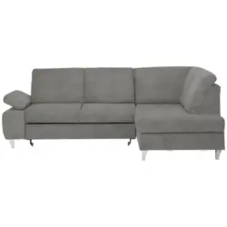 Ecksofa in Flachgewebe Grau