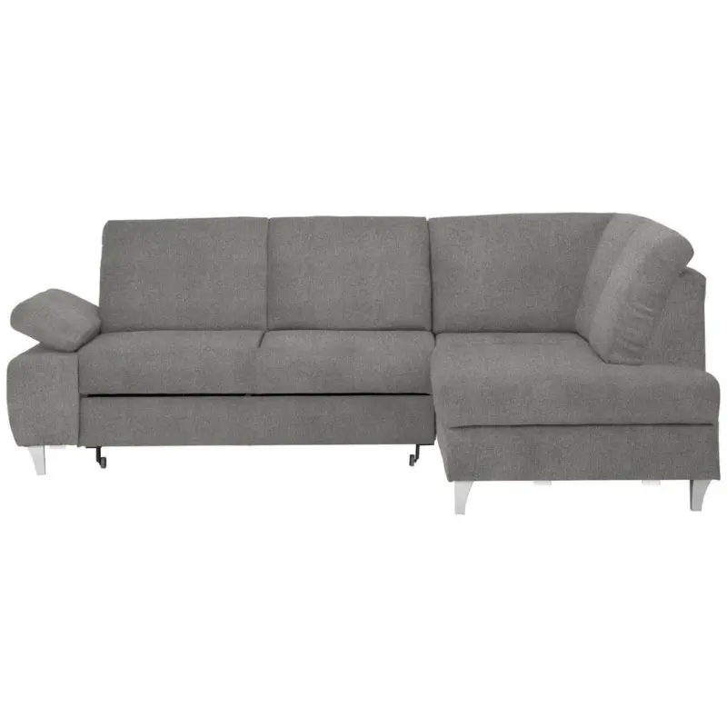 Ecksofa in Flachgewebe Grau