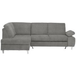 Ecksofa in Flachgewebe Grau