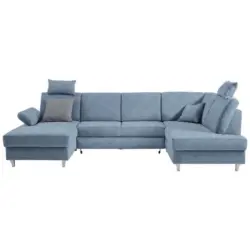 Wohnlandschaft in Struktur Blau