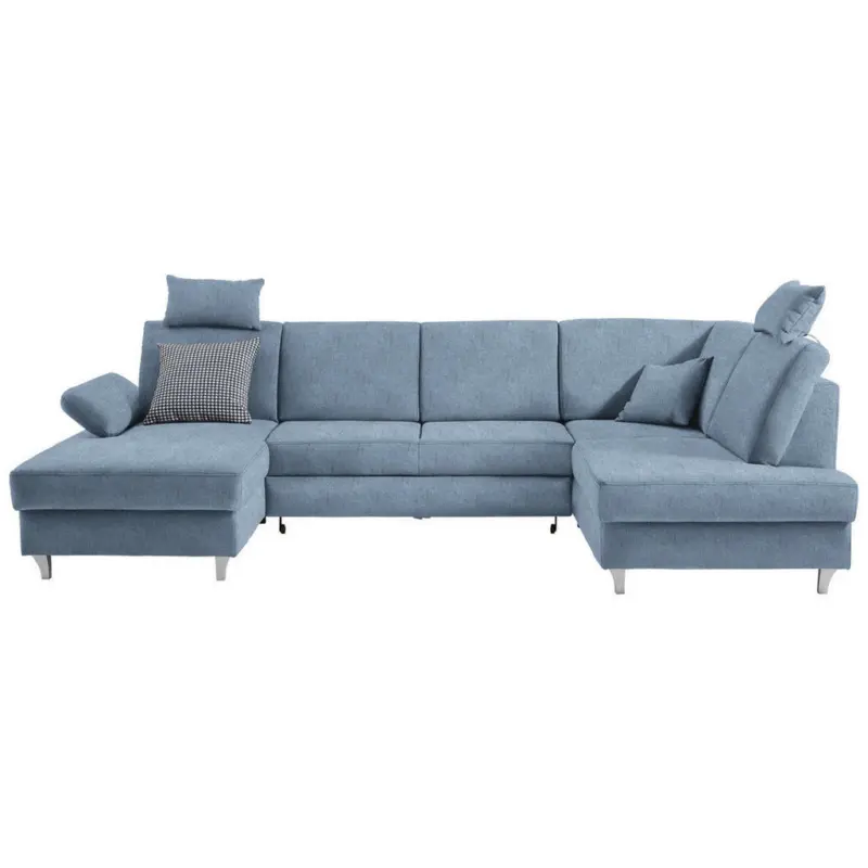 Wohnlandschaft in Struktur Blau