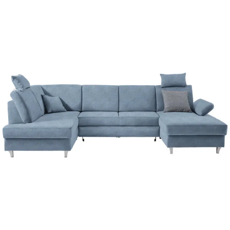 Wohnlandschaft in Struktur Blau