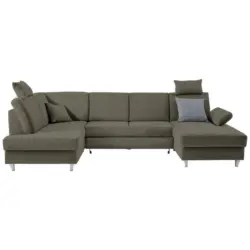 Wohnlandschaft in Struktur Braun