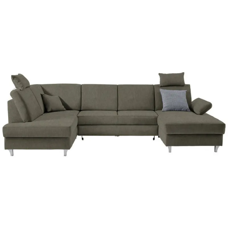 Wohnlandschaft in Struktur Braun