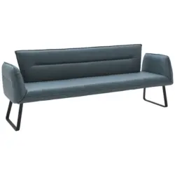 Sitzbank 222/90/67 cm in Schwarz, Petrol