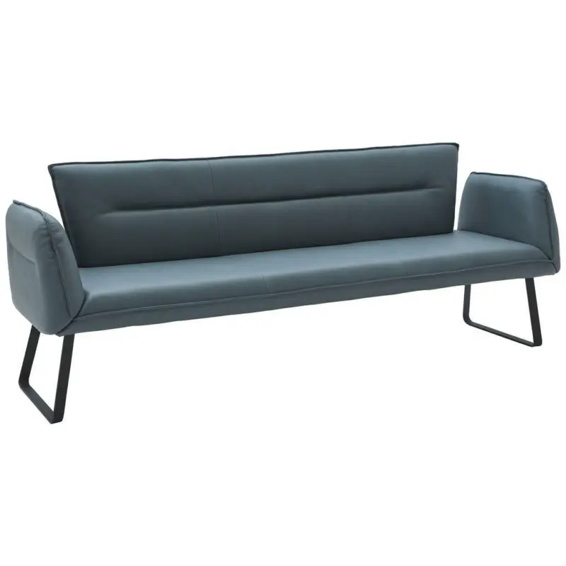Sitzbank 222/90/67 cm in Schwarz, Petrol