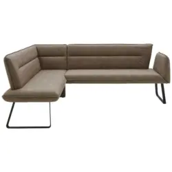 Eckbank 138/221 cm in Schwarz, Schlammfarben