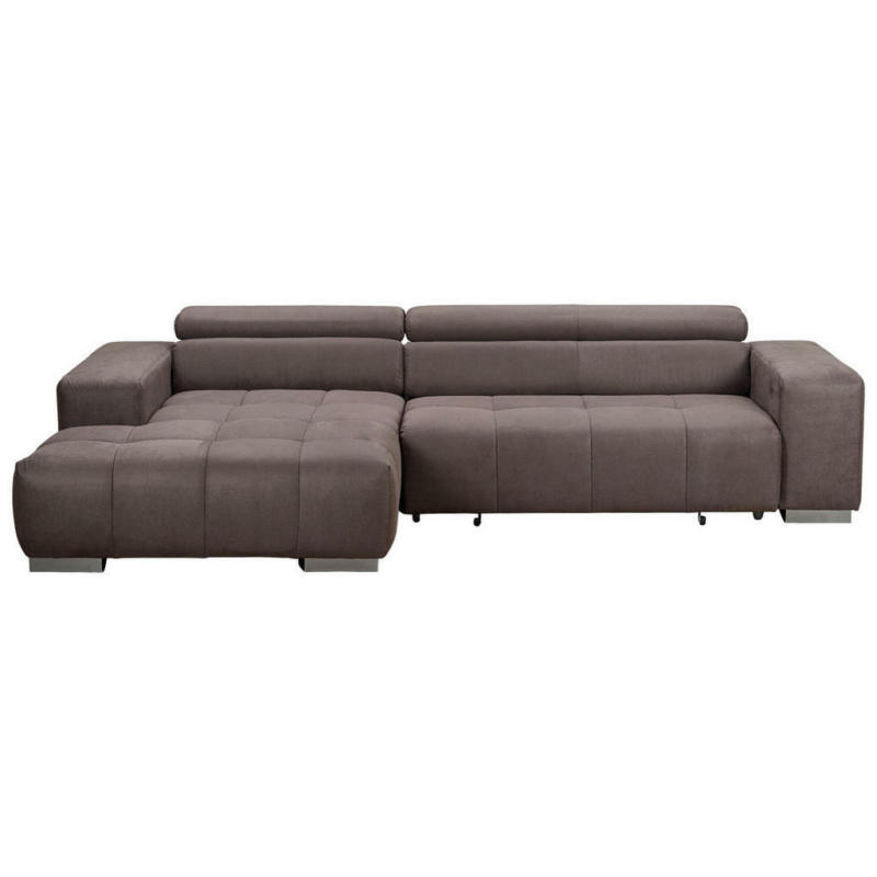 Ecksofa in Mikrofaser Braun